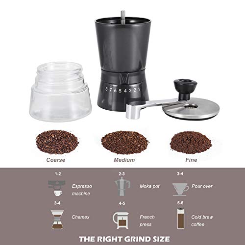Rae Dunn Adjustable Electric Burr Coffee Grinder, Grind Coffee Beans for  Kitchen, Black 